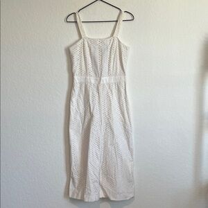 Banana Republic White Eyelet Jumpsuit